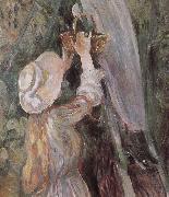 Detail of peach trees Berthe Morisot